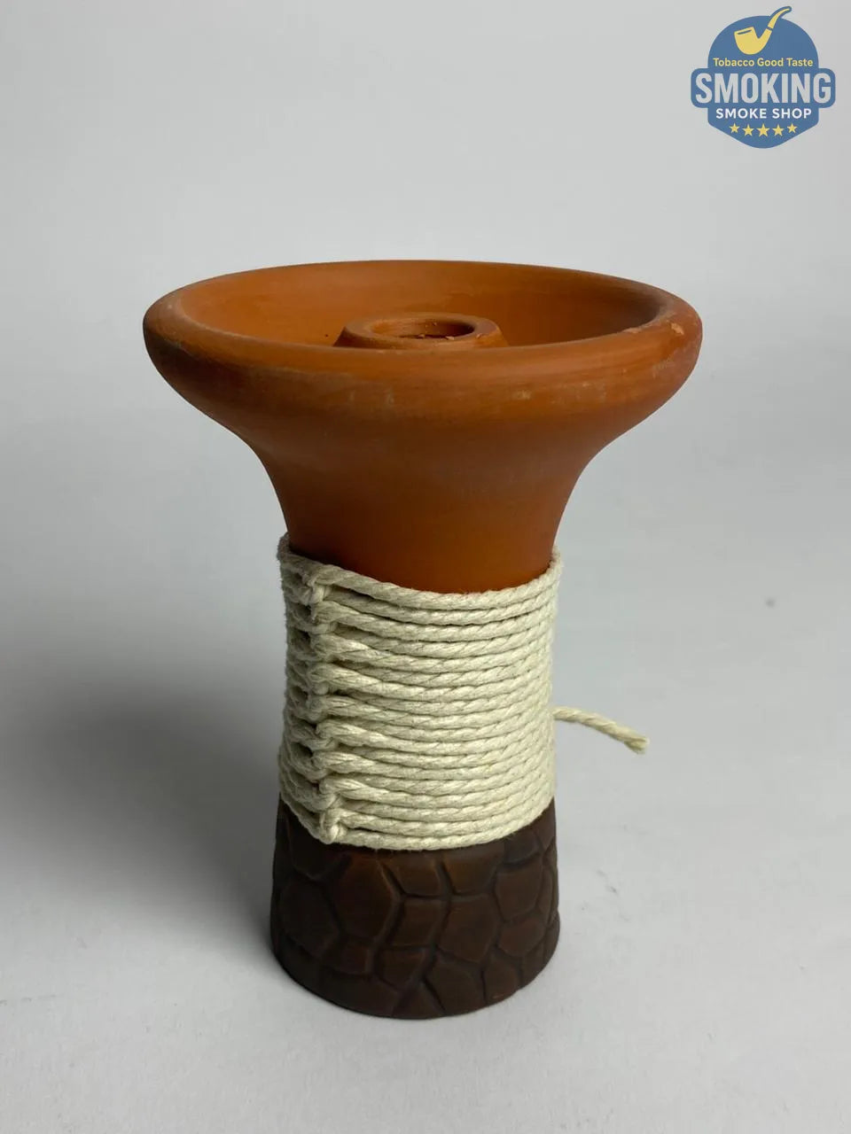 رأس شيشة فخار اسواني فخم ملفوف حبل يدوي – Hookah Clay Bowl Rope Wrapped
