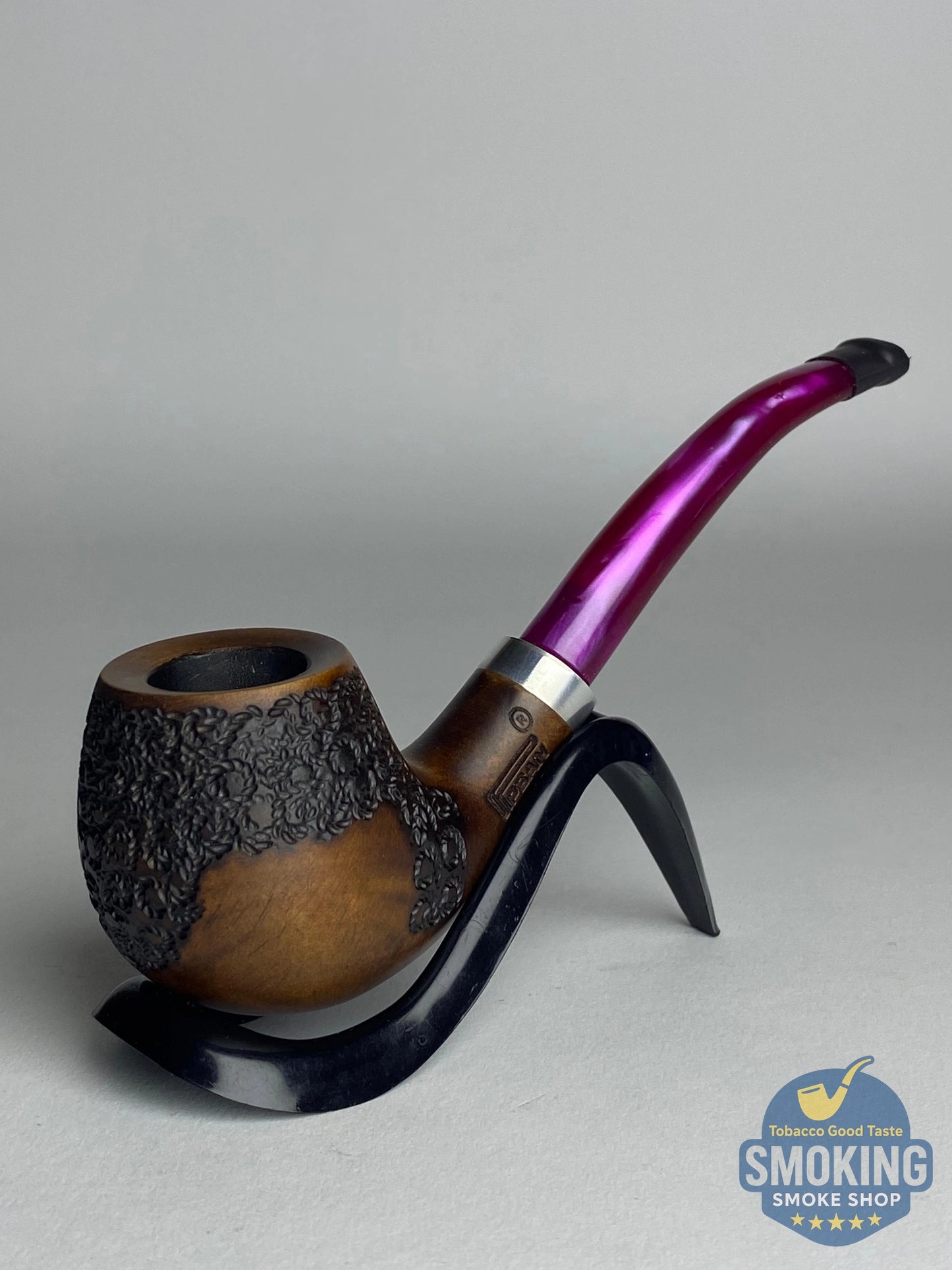 Pipsan Bent Half Apple colored Stem pipe بايبسان نصف آبل بايب منحني ساق ملونة