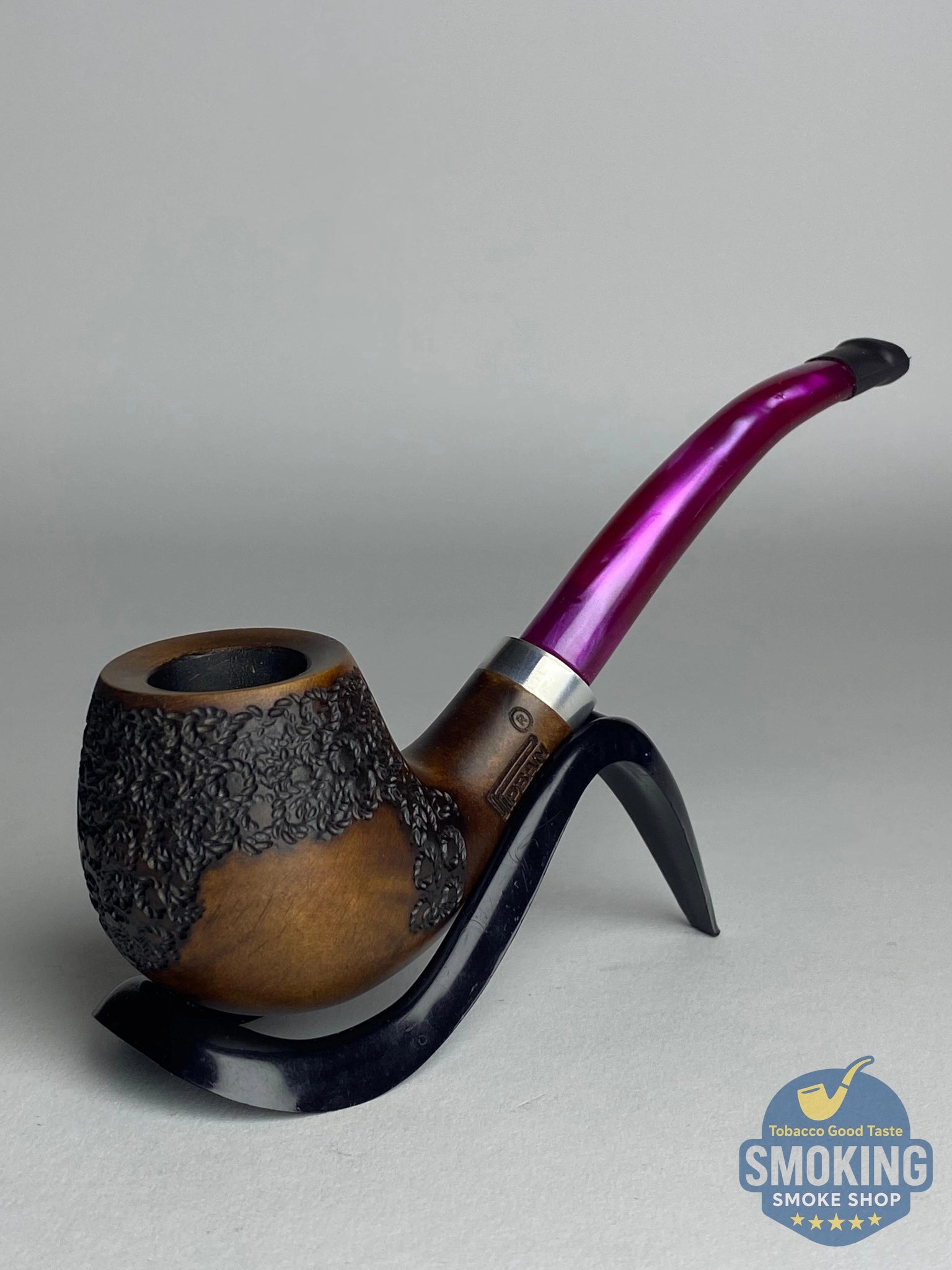 Pipsan Bent Half Apple colored Stem pipe بايبسان نصف آبل بايب منحني ساق ملونة