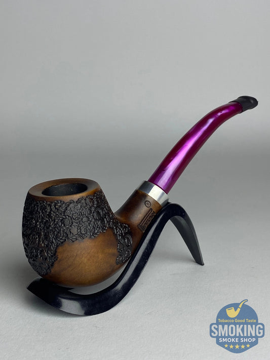 Pipsan Bent Half Apple colored Stem pipe بايبسان نصف آبل بايب منحني ساق ملونة