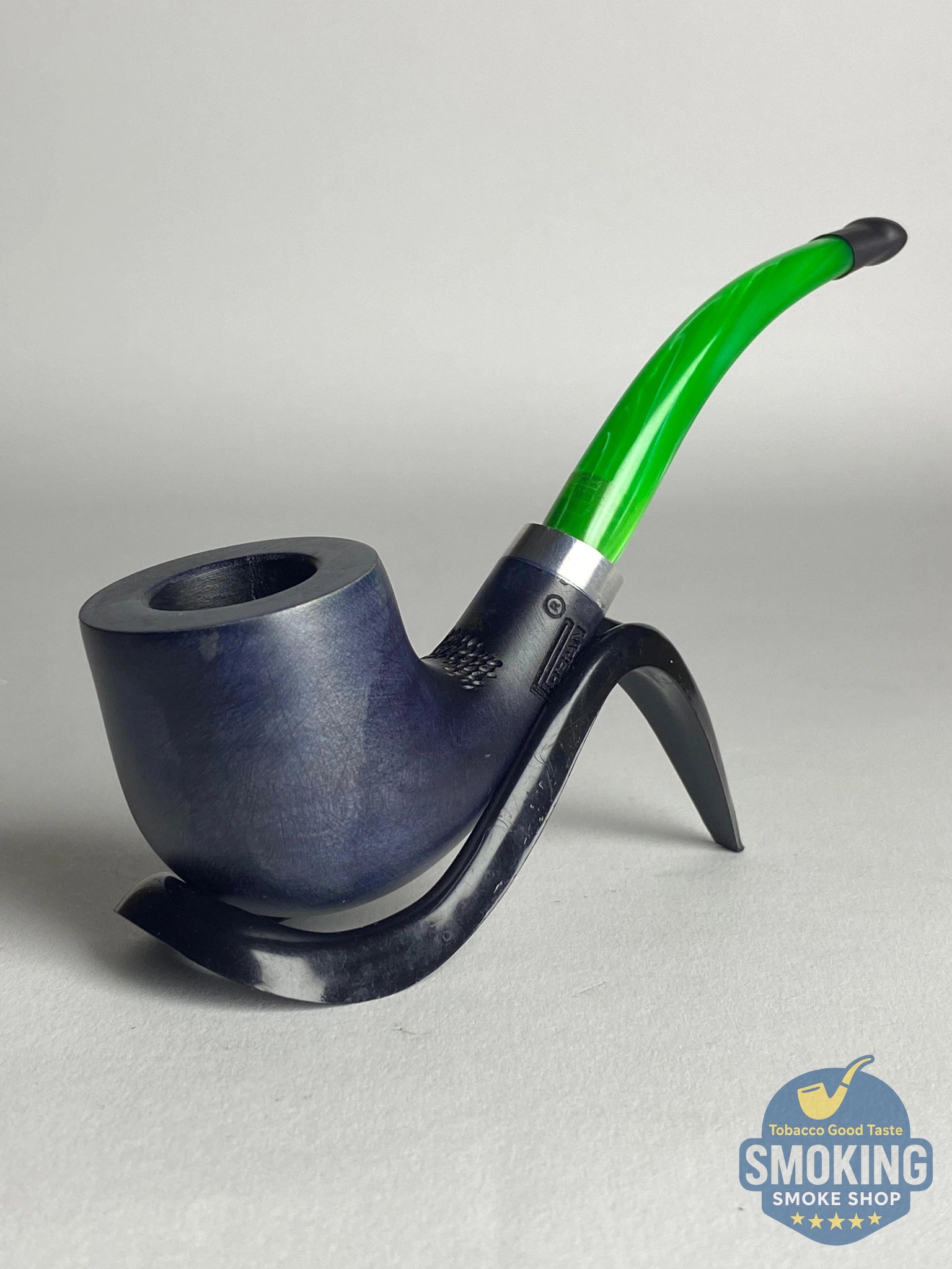 Pipsan Bent Half Apple colored Stem pipe بايبسان نصف آبل بايب منحني ساق ملونة