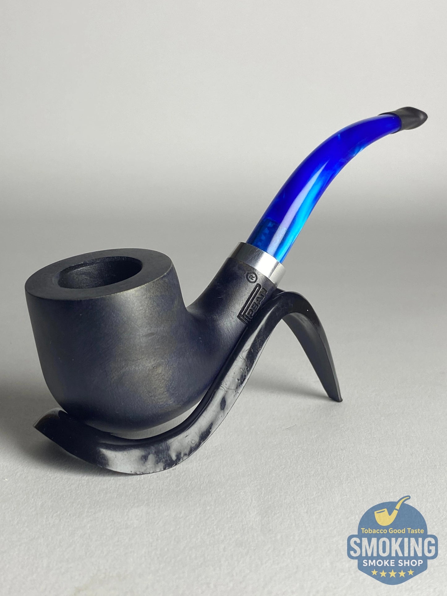 Pipsan Bent Half Apple colored Stem pipe بايبسان نصف آبل بايب منحني ساق ملونة