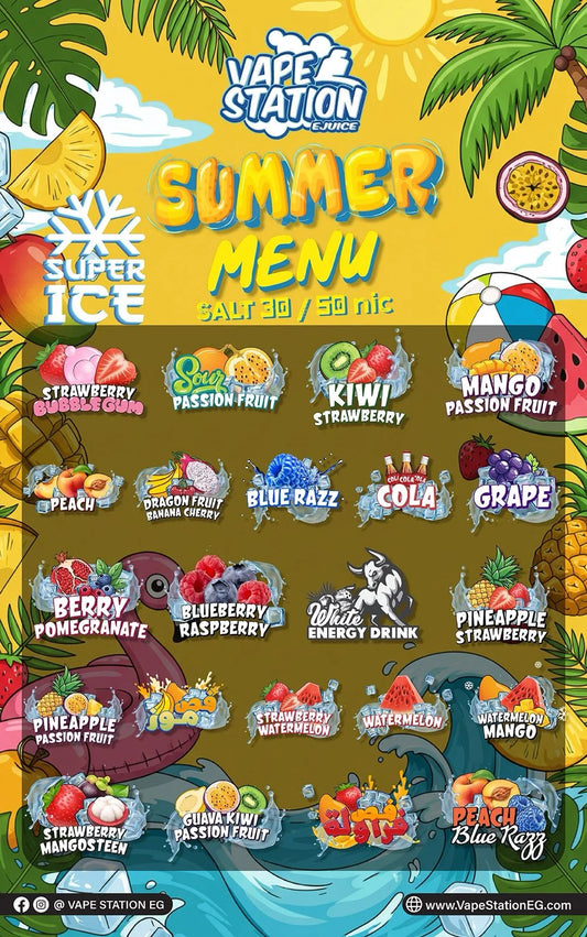 Vape Station Saltnic Liquid 30-50nic فايب ستاشن سالت ليكويد 30-50 نيكوتين