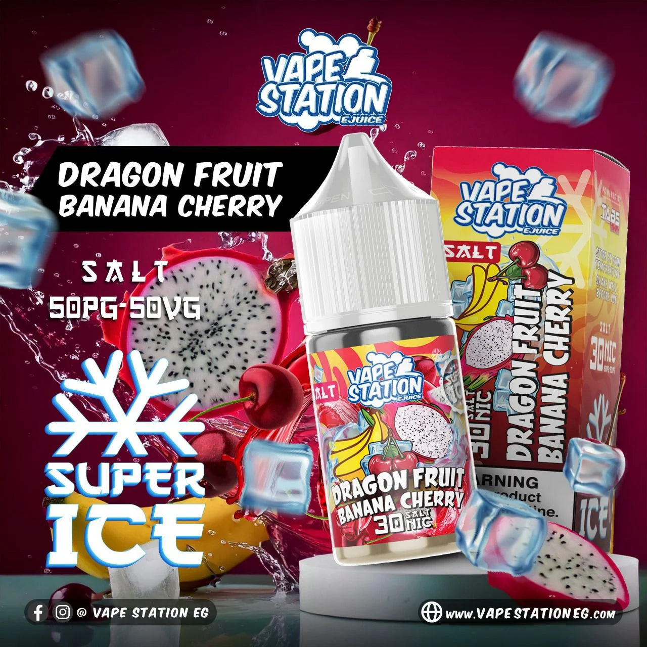 Vape Station Saltnic Liquid 30-50nic فايب ستاشن سالت ليكويد 30-50 نيكوتين