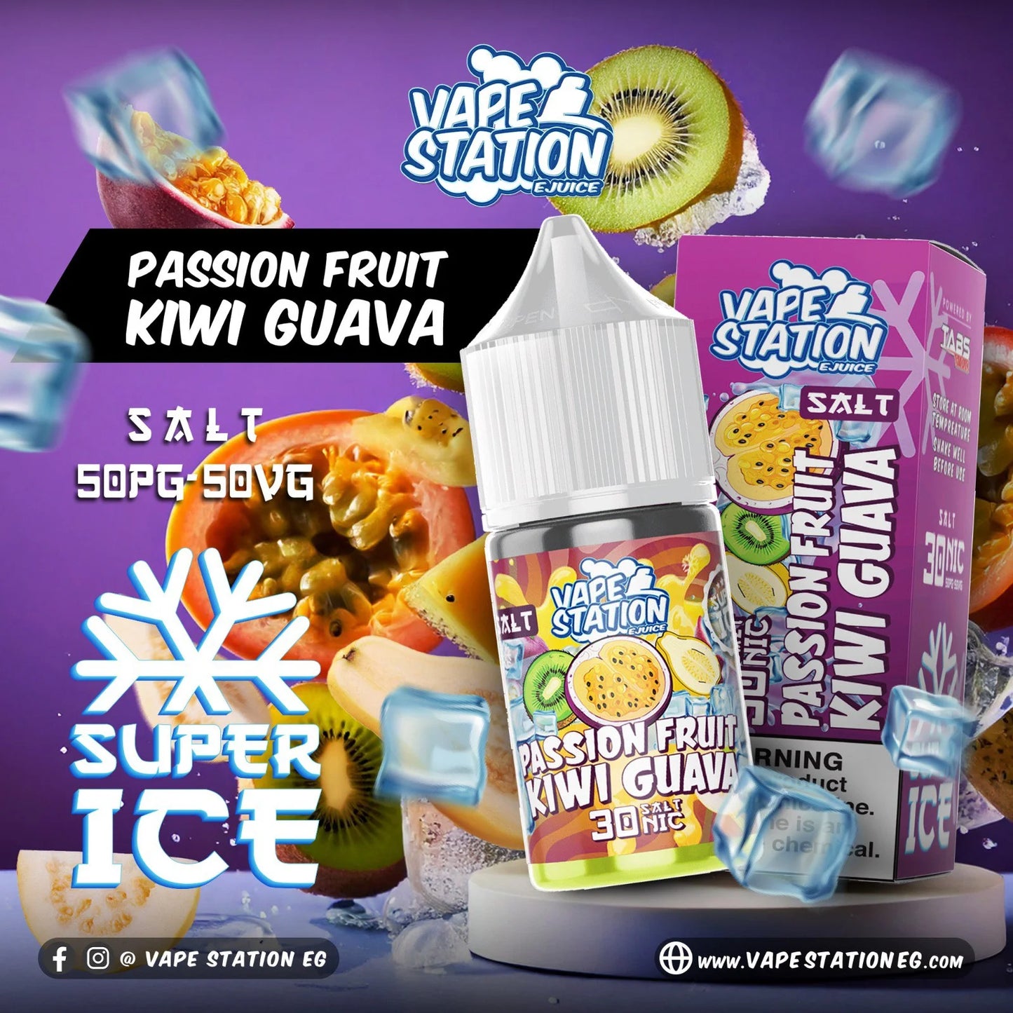 Vape Station Saltnic Liquid 30-50nic فايب ستاشن سالت ليكويد 30-50 نيكوتين
