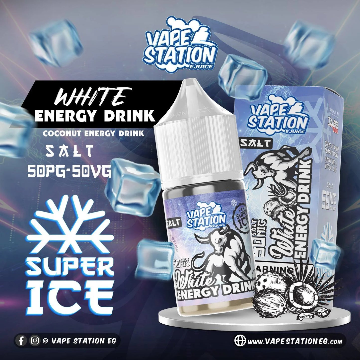 Vape Station Saltnic Liquid 30-50nic فايب ستاشن سالت ليكويد 30-50 نيكوتين