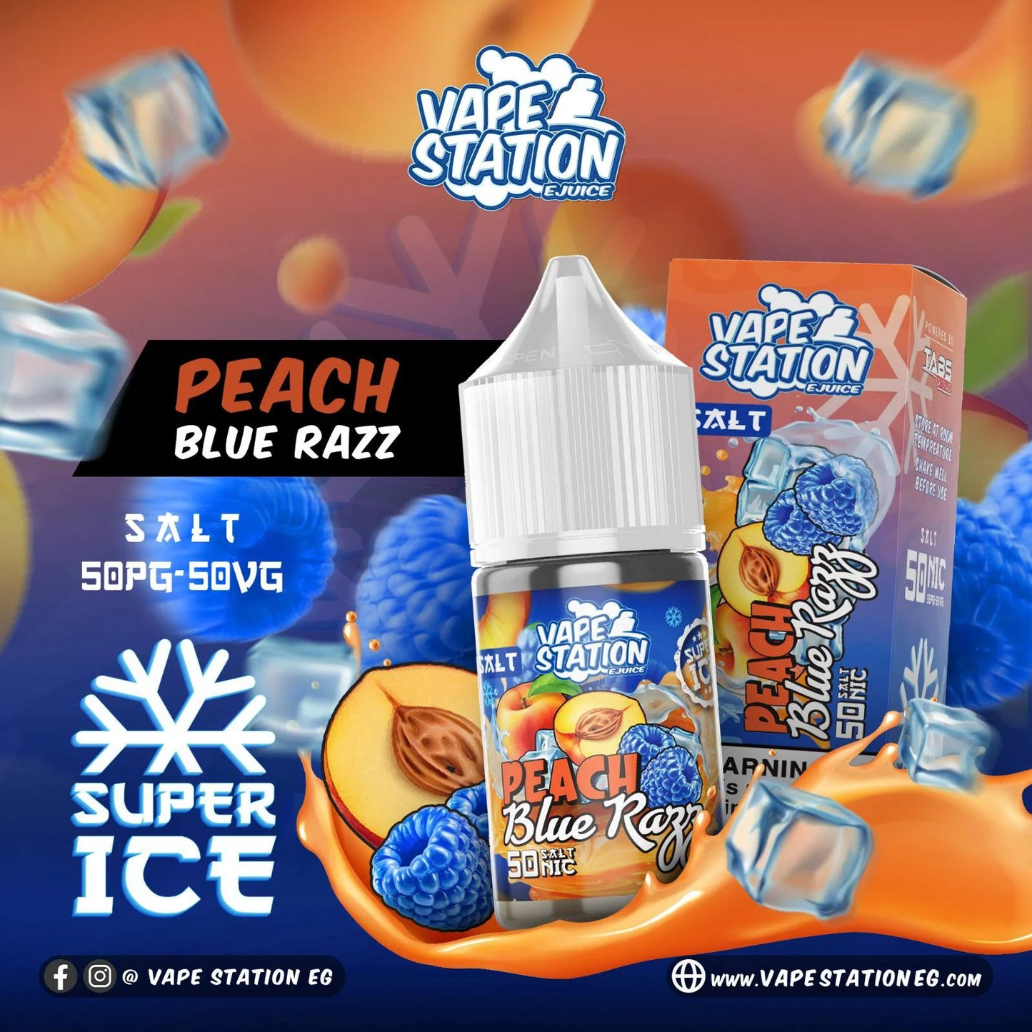Vape Station Saltnic Liquid 30-50nic فايب ستاشن سالت ليكويد 30-50 نيكوتين