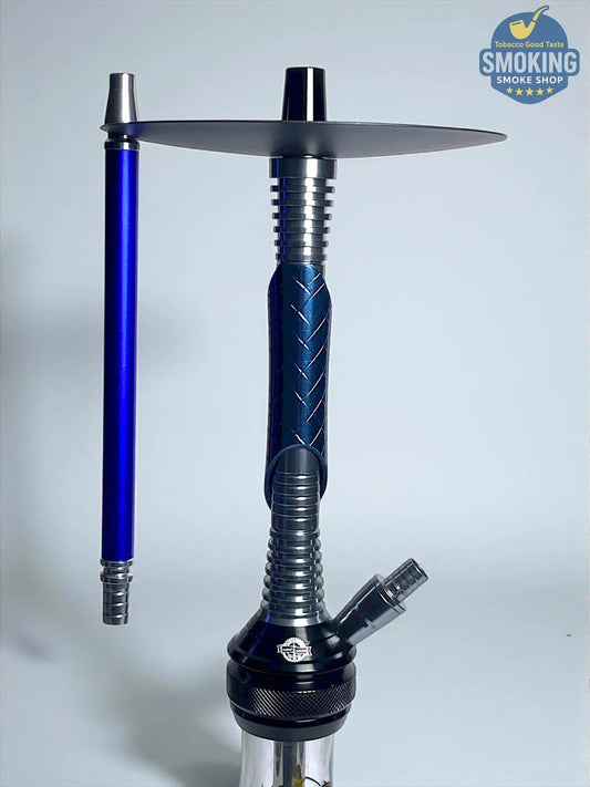 شيشة ملك الزمان ياقوت ازرق – طقم كامل بشنطة Malek El Zaman Hookah Set – Travel Case Edition