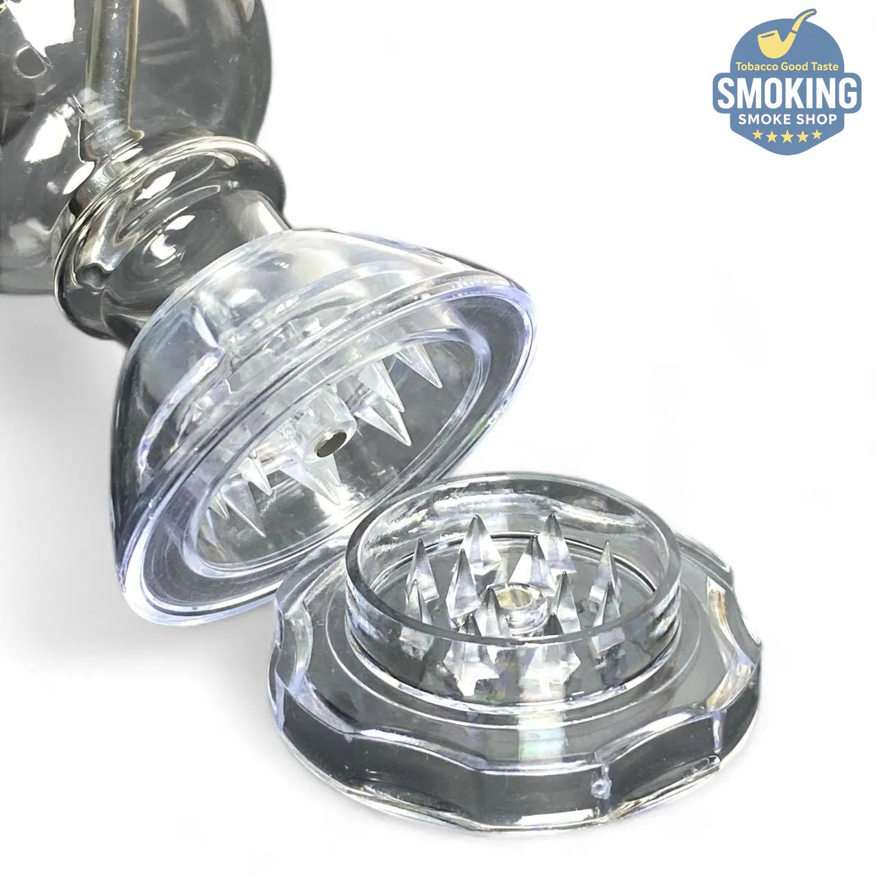 Acrylic Water Pipe with Built-in Grinder — بايب مائي أكريليك بمطحنة تبغ مدمجة 16 سم (ألوان متعددة)