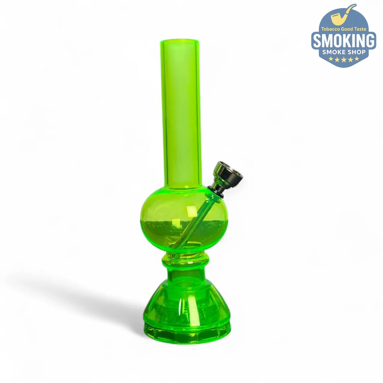 Acrylic Water Pipe with Built-in Grinder — بايب مائي أكريليك بمطحنة تبغ مدمجة 16 سم (ألوان متعددة)