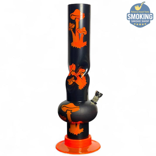 🔥🍃 بايب ماء أكريليك – طراز الدبل فقاعـة بطبعات مميّزة__Acrylic long Bong Multi colors