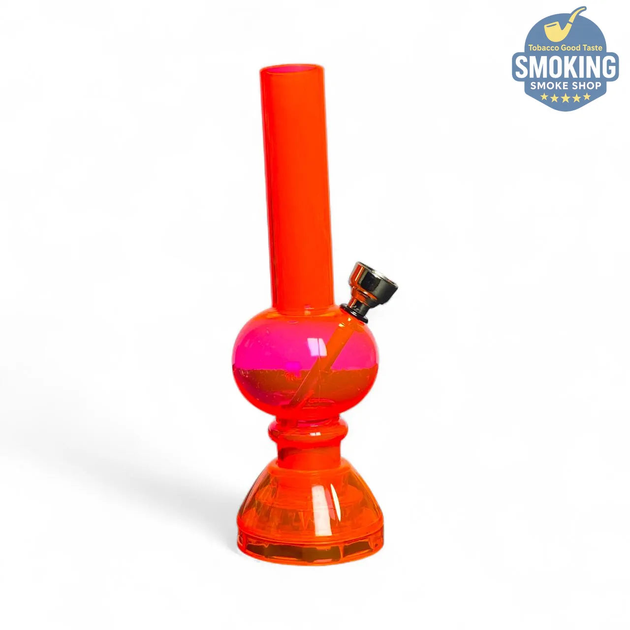 Acrylic Water Pipe with Built-in Grinder — بايب مائي أكريليك بمطحنة تبغ مدمجة 16 سم (ألوان متعددة)