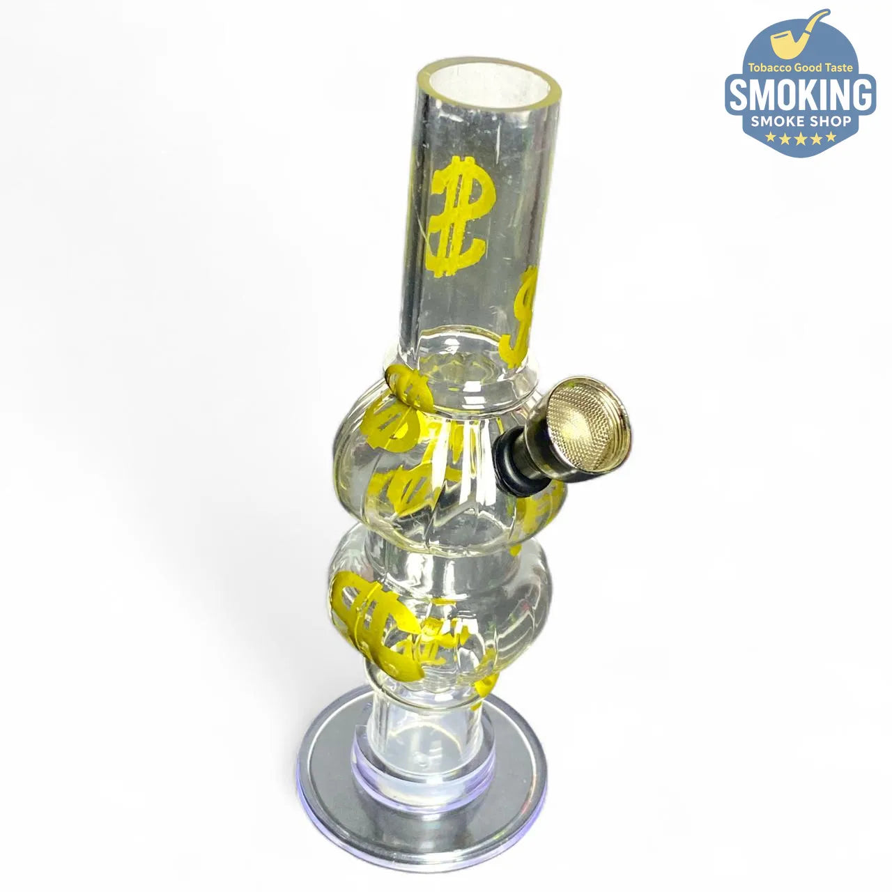 بايب ماء أكريليك صغير 16 سم – نقوش وزخارف متنوعة 🎨💧Acrylic Water Pipe —