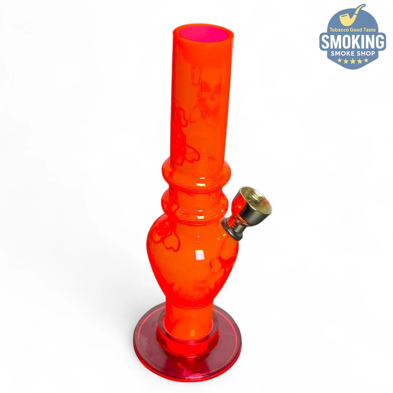 بايب ماء أكريليك صغير 16 سم – نقوش وزخارف متنوعة 🎨💧Acrylic Water Pipe —