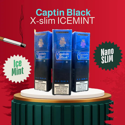 Captain black X slim size Mint & Ice كابتن بلاك اكس سليم نعناع وآيس 