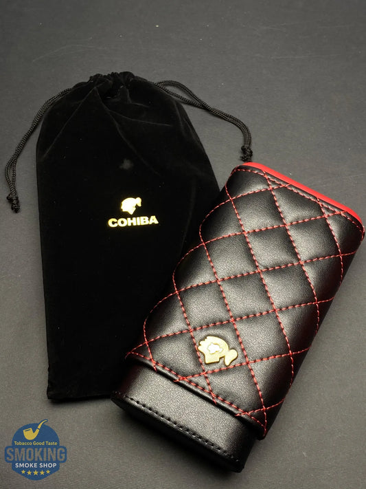 حافظة سيجار كوهيبا مبطّنة بالخشب ثلاث قطع | COHIBA Cedar-Lined Tripl Cigar Case
