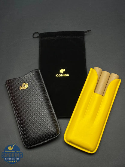حافظة سيجار كوهيبا ثلاثية (3 سيجار) | COHIBA Triple Cigar Case (3-Finger)