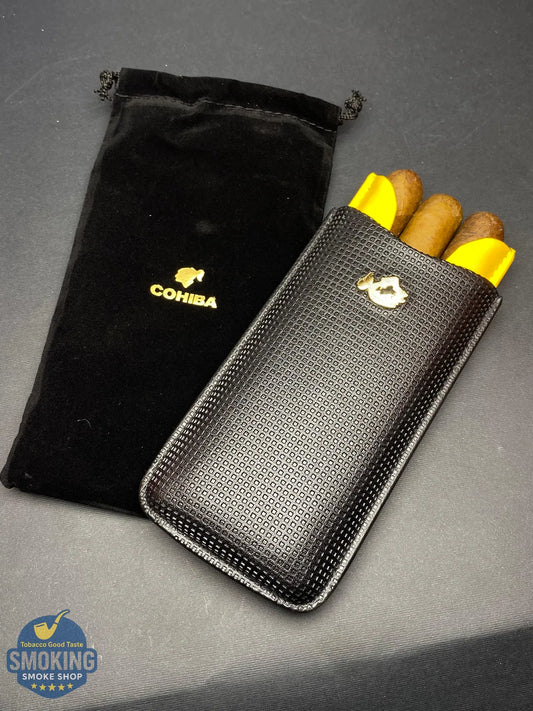 حافظة سيجار كوهيبا ثلاثية (3 سيجار) | COHIBA Triple Cigar Case (3-Finger)
