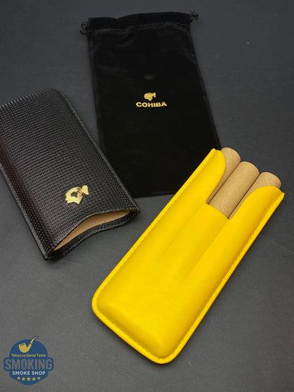 حافظة سيجار كوهيبا ثلاثية (3 سيجار) | COHIBA Triple Cigar Case (3-Finger)