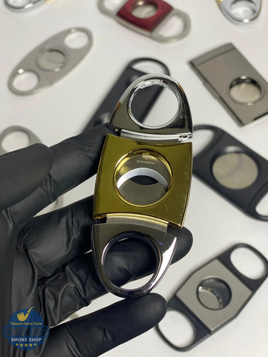 COHIBA CIGAR CUTTER - قاطعة سيجار كوهيبا شفرتان ستانلس فاخرتان