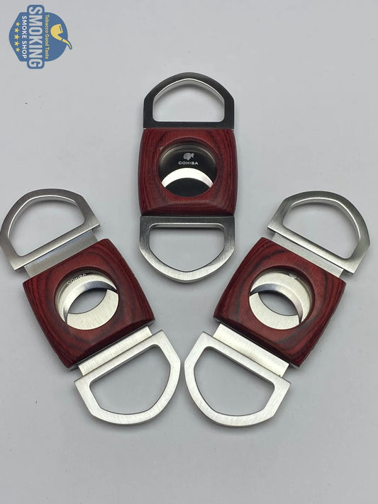Cohiba Wooden Double-Guillotine Cigar Cutter – قطّاعة سيجار كوهيبا خشبية بشفرتين