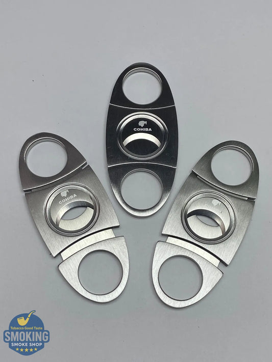 Cohiba Stainless Steel Double-Blade Cigar Cutter | قاطعة سيجار كوهيبا ستانلس ستيل بشفرات مزدوجة