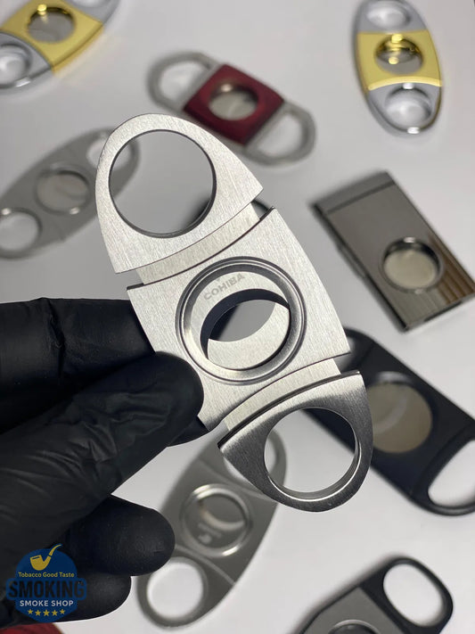 Cohiba Stainless Steel Double-Blade Cigar Cutter | قاطعة سيجار كوهيبا ستانلس ستيل بشفرات مزدوجة
