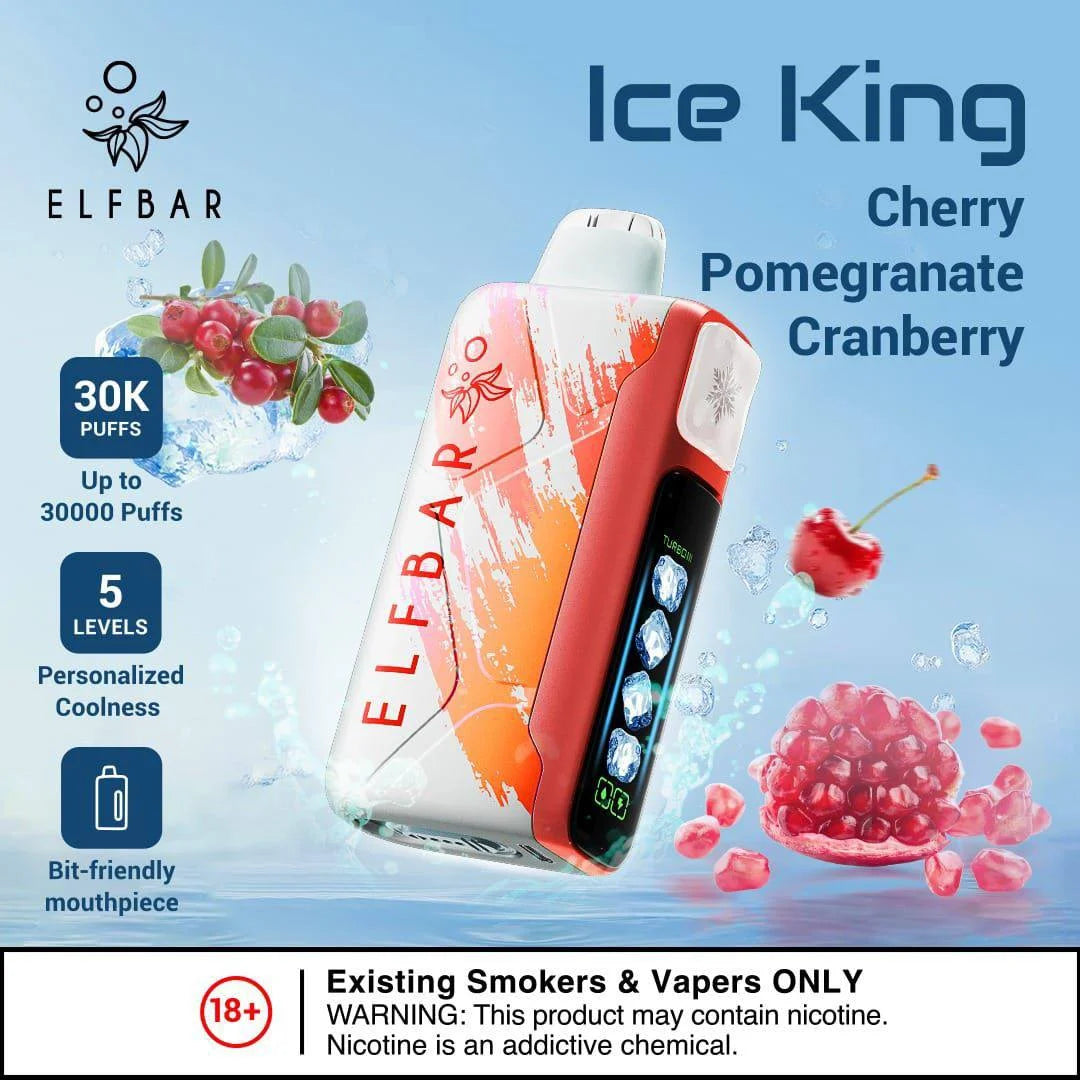 ElfBar Ice King 30K Disposable Puffs بود الفابار ايس كينج 30 الف سحبة 