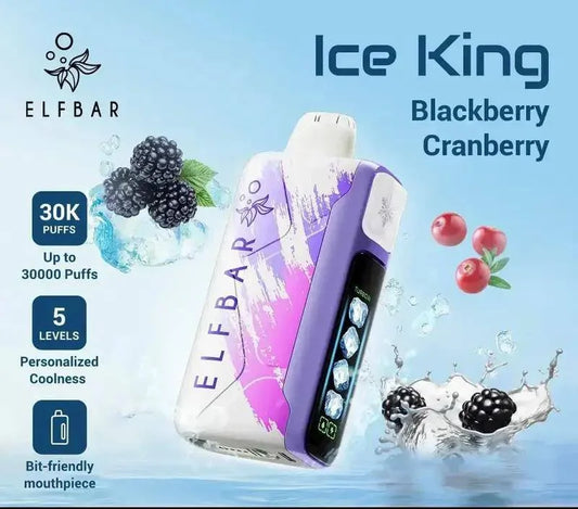ElfBar Ice King 30K Disposable Puffs بود الفابار ايس كينج 30 الف سحبة 