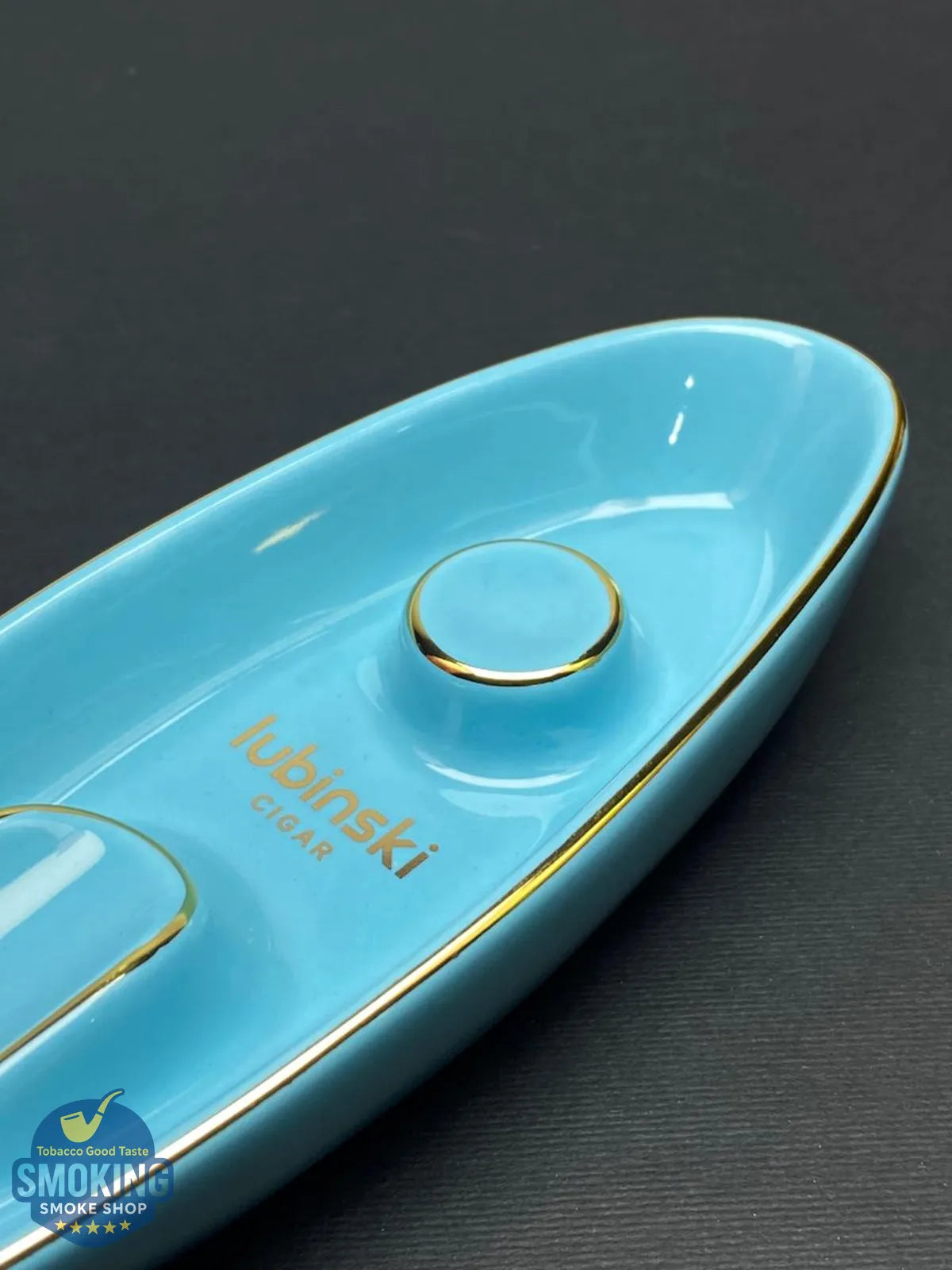 منفضة سيجار سيراميك من لوبينسكي (موضع واحد) | LUBINSKI Single Cigar Ceramic Ashtray