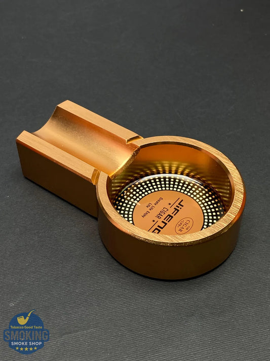 منفضة سيجار ثقيلة معدنية مستديرة (موضع واحد) | JIFENG Round Metal Single Cigar Ashtray (1 Rest)