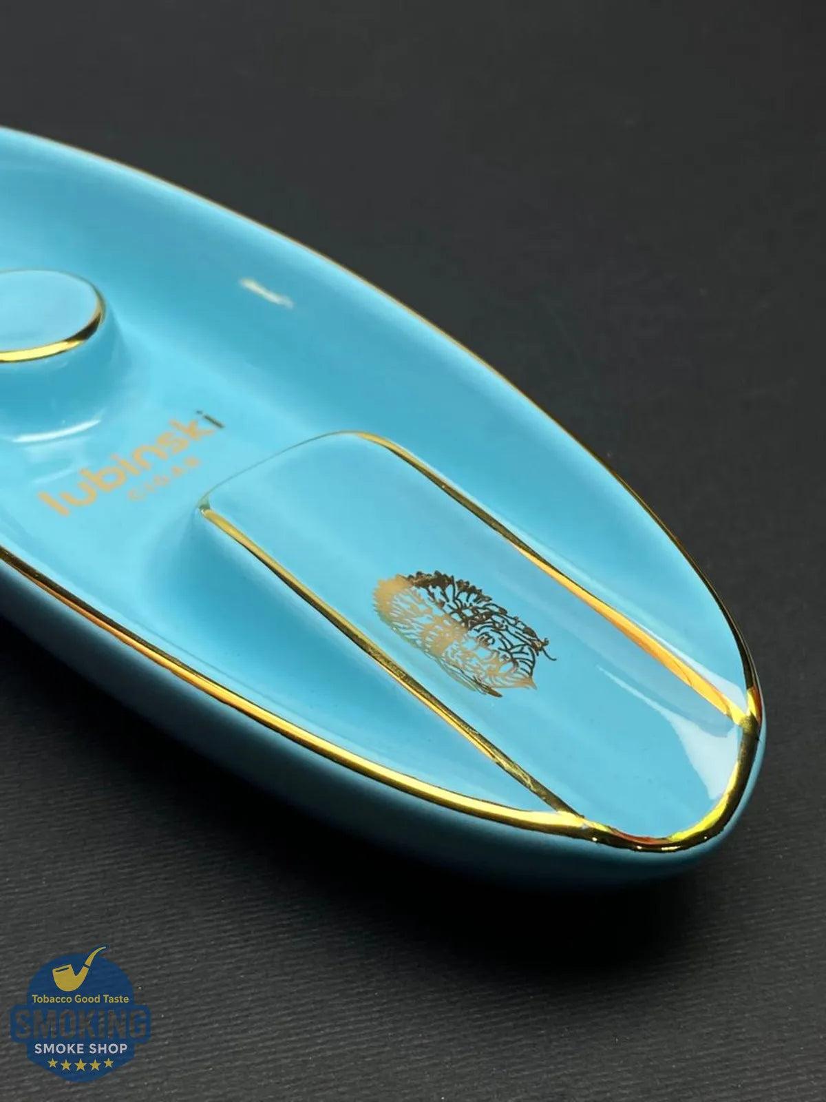 منفضة سيجار سيراميك من لوبينسكي (موضع واحد) | LUBINSKI Single Cigar Ceramic Ashtray
