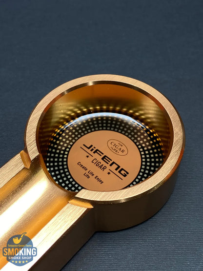 منفضة سيجار ثقيلة معدنية مستديرة (موضع واحد) | JIFENG Round Metal Single Cigar Ashtray (1 Rest)