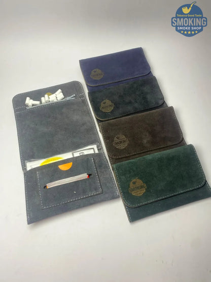 Smoking Leather Tobacco Pouch Multi Color —  جراب تبغ وعدة سجائر لف جلد طبيعي مصري شمواه متعدد الألوان