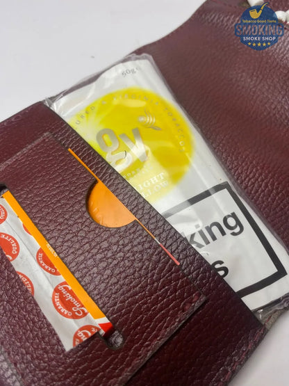Genuine Leather Tobacco Pouch — جراب تبغ وعدة لف مصنوع من جلد بقري مصري طبيعي 100%