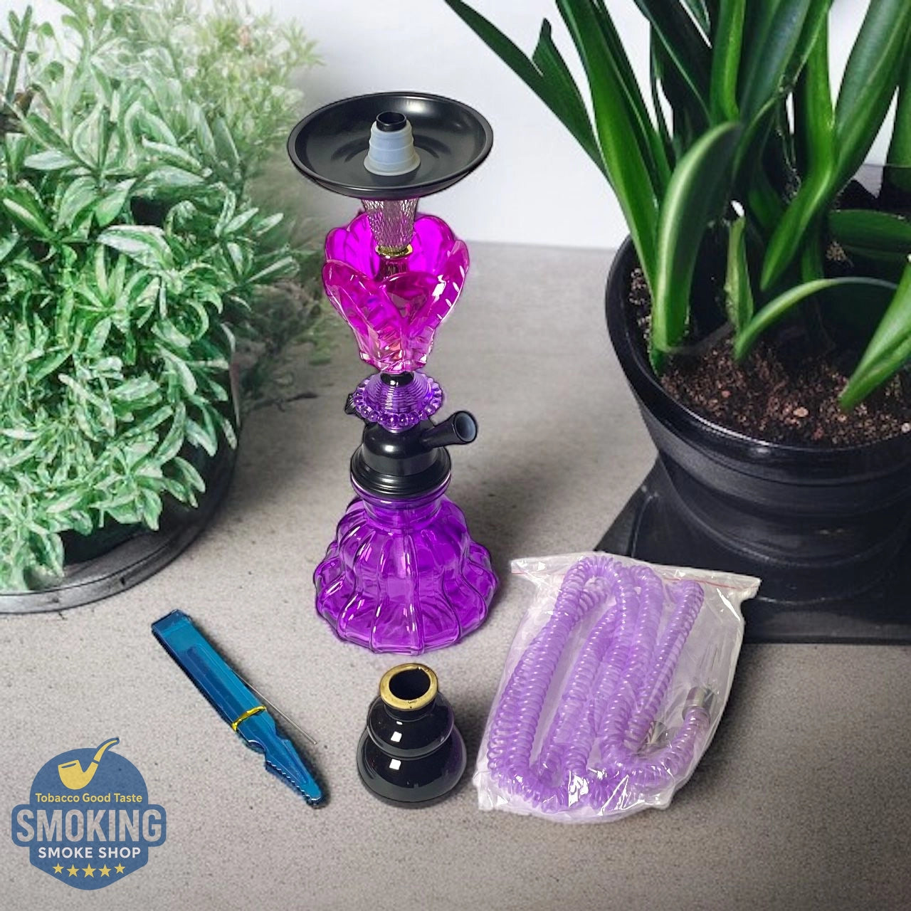 Malek Elzaman Mini Colored Fatota 32 CM shisha -  ملك الزمان ميني فطوطة شيشة 32 سم الوان