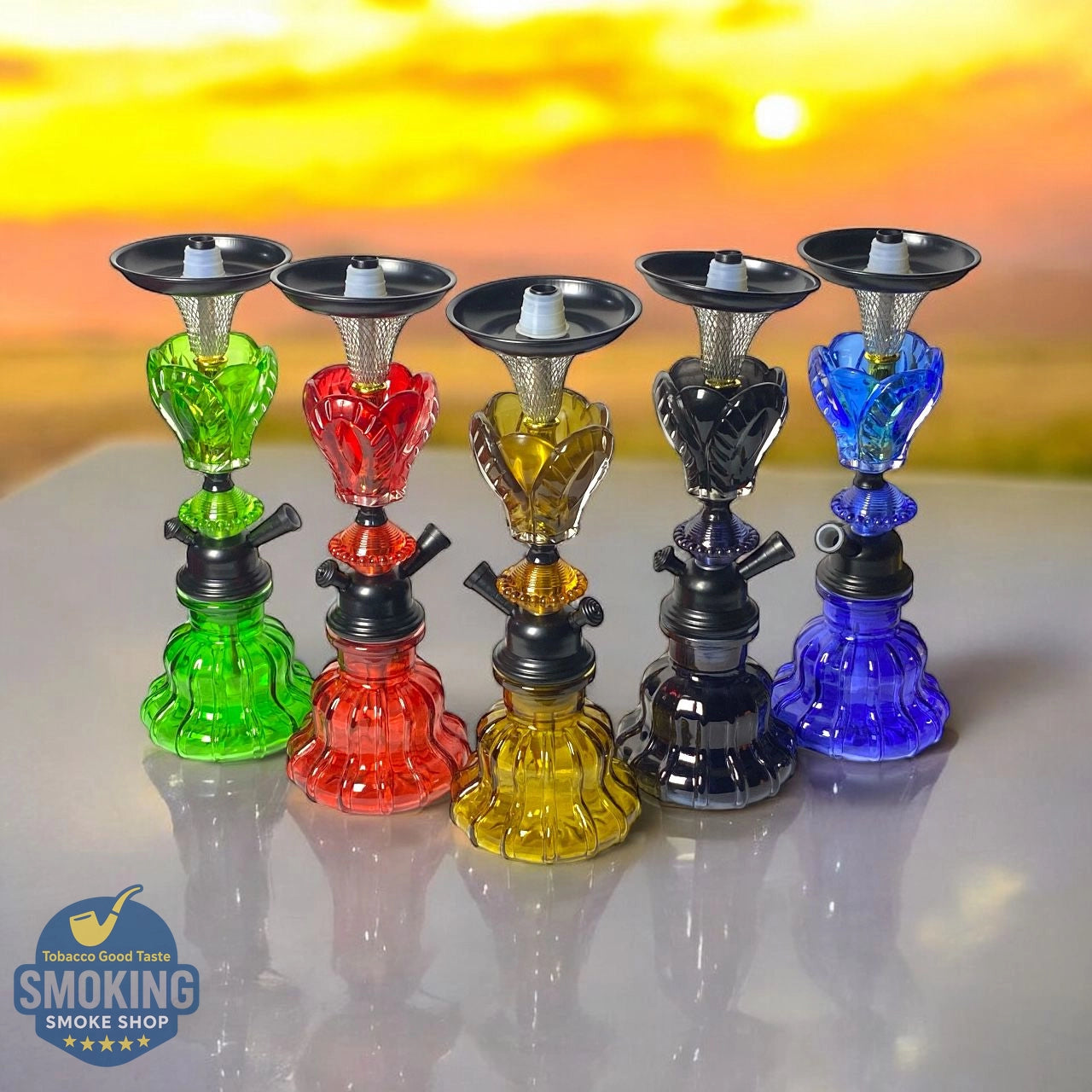 Malek Elzaman Mini Colored Fatota 32 CM shisha -  ملك الزمان ميني فطوطة شيشة 32 سم الوان