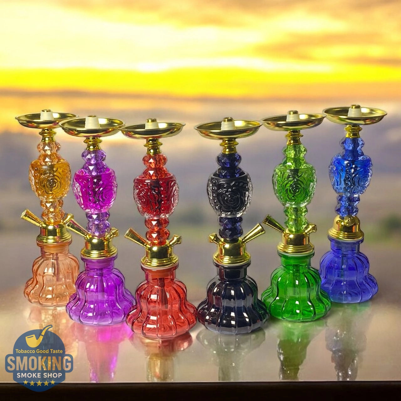 Malek Elzaman Mini Colored Fatota 32 CM shisha - ملك الزمان شيشة فطوطة الوان 32 سم 