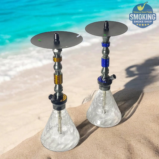 Malek Elzaman Metalic Shisha 52 CM With pack ملك الزمان شيشة ميتالك 52 سم مع شنطة 