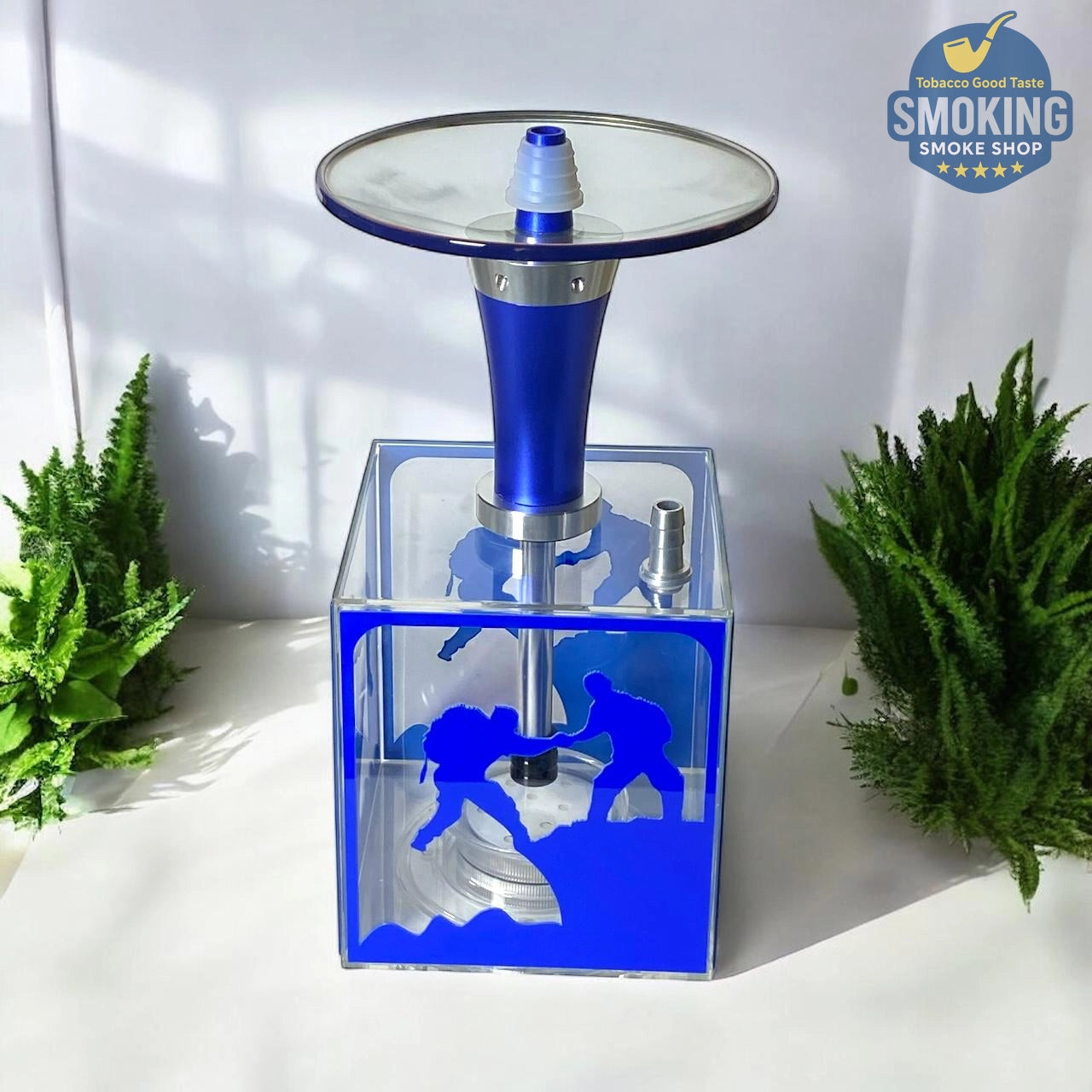 Malek Elzaman acrylic cubic 35 CM Shisha - ملك الزمان شيشة اكريليك فارغة مكعبة