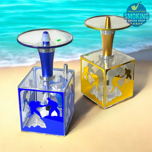 Malek Elzaman acrylic cubic 35 CM Shisha - ملك الزمان شيشة اكريليك فارغة مكعبة