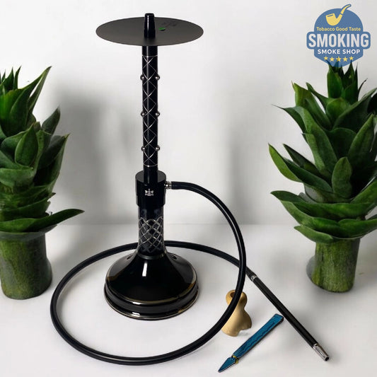 Malek Elzaman Black Diamond 64 CM Shisha ملك الزمان شيشة دايموند اسود 64 سم