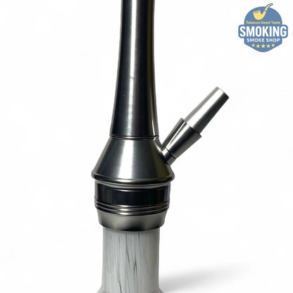 Malek Elzaman Modern stainless steel 53 CM Shisha - ملك الزمان مودرن ستانلس ستيل شيشة 53 سم 