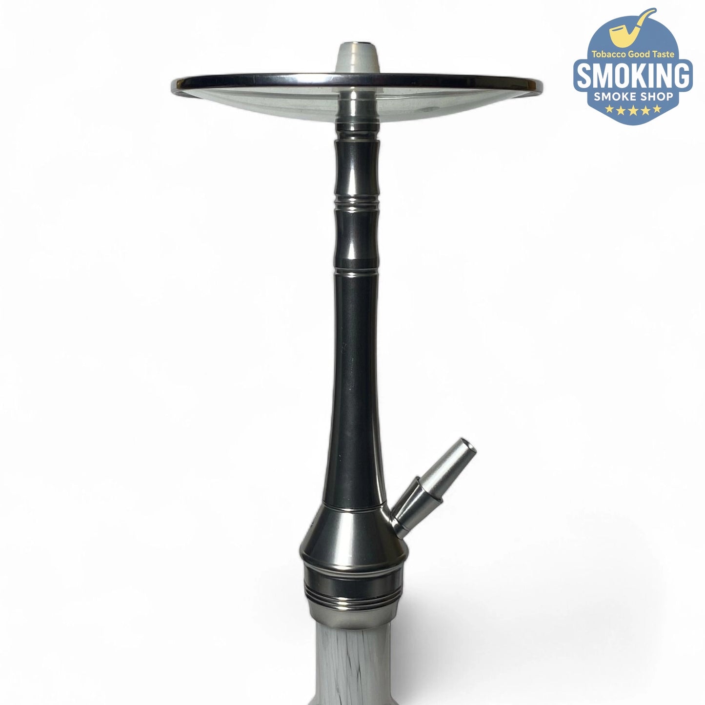 Malek Elzaman Modern stainless steel 53 CM Shisha - ملك الزمان مودرن ستانلس ستيل شيشة 53 سم 