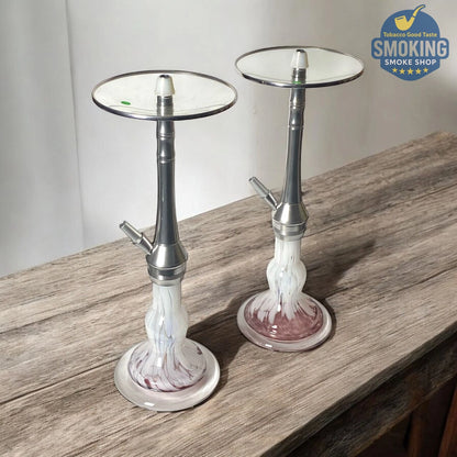 Malek Elzaman Modern stainless steel 53 CM Shisha - ملك الزمان مودرن ستانلس ستيل شيشة 53 سم 