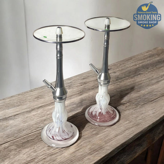 Malek Elzaman Modern stainless steel 53 CM Shisha - ملك الزمان مودرن ستانلس ستيل شيشة 53 سم 