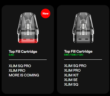 Oxva xlim cartridge V3 top fill كارتدج اوكسافا اكسليم  سموكنج شوب 