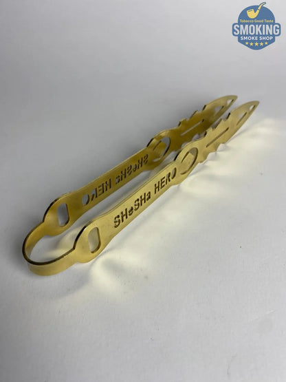 Shisha Charcoal Tong – ملقط فحم شيشة معدني ذهبي فاخر ✨