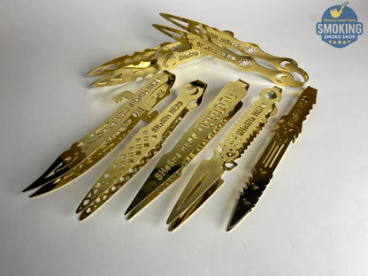 Shisha Charcoal Tong – ملقط فحم شيشة معدني ذهبي فاخر ✨