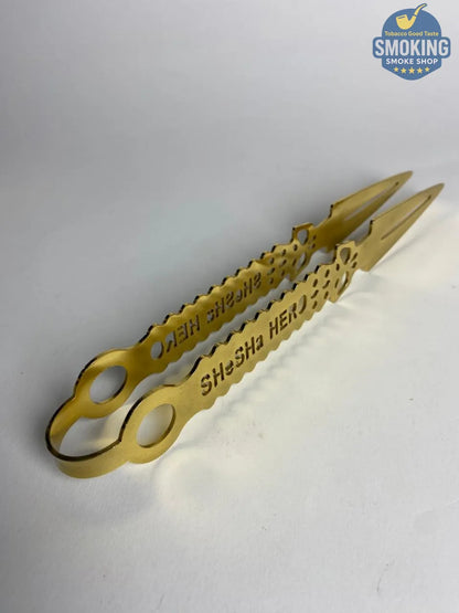 Shisha Charcoal Tong – ملقط فحم شيشة معدني ذهبي فاخر ✨
